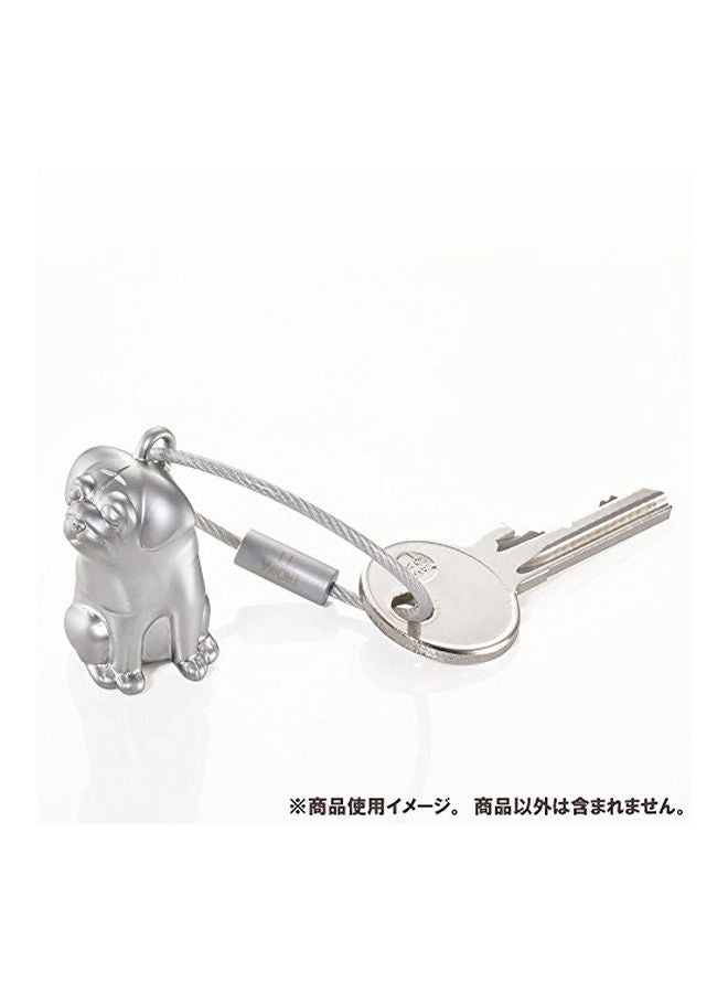 Troika Pug Dog Key Ring Silver  - Image 3