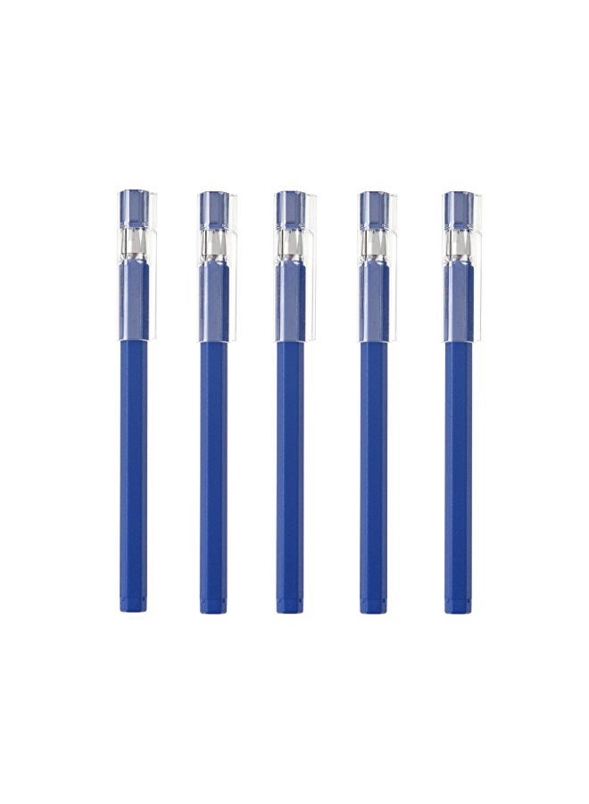 MUJI 5-Piece Gel Ink Pen Blue 