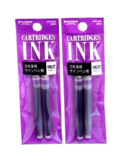 New Preppy Fountain Pen With 4 Ink Cartridge Set Violet/Clear - v1552581948/N21987691A_1