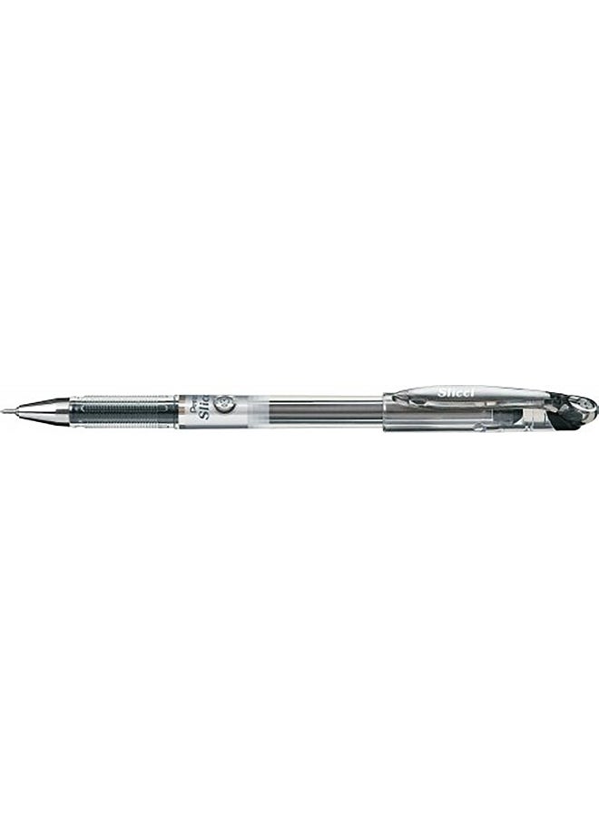 Pentel Needle Tip Ballpoint Pen Clear/Black - Image 1