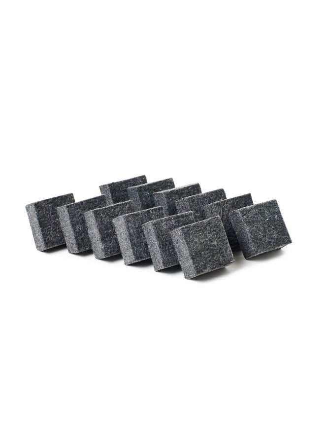Charles Leonard 12-Piece Charcoal Multi-Purpose Felt Eraser Black - Image 2
