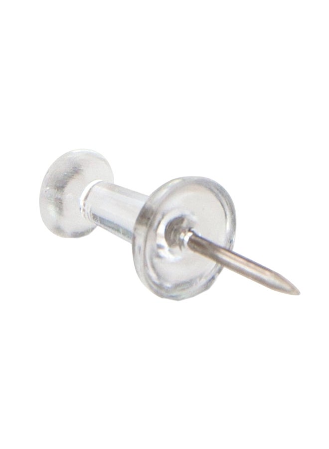 U Brands 200-Piece Push Pins Clear  - Image 1