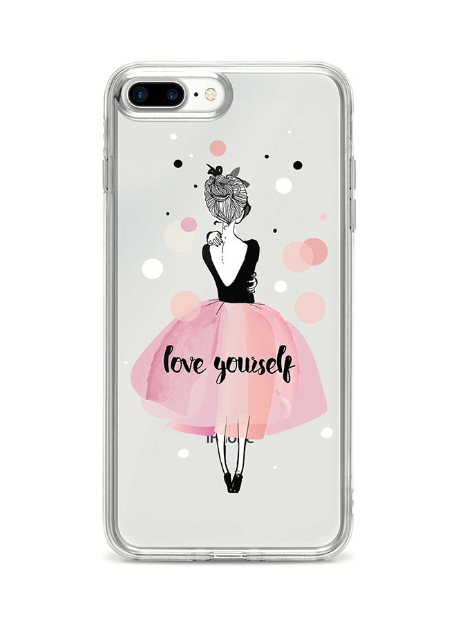 غطاء حماية واق لهاتف أبل آيفون 8 بلس عبارة "Love Yourself"