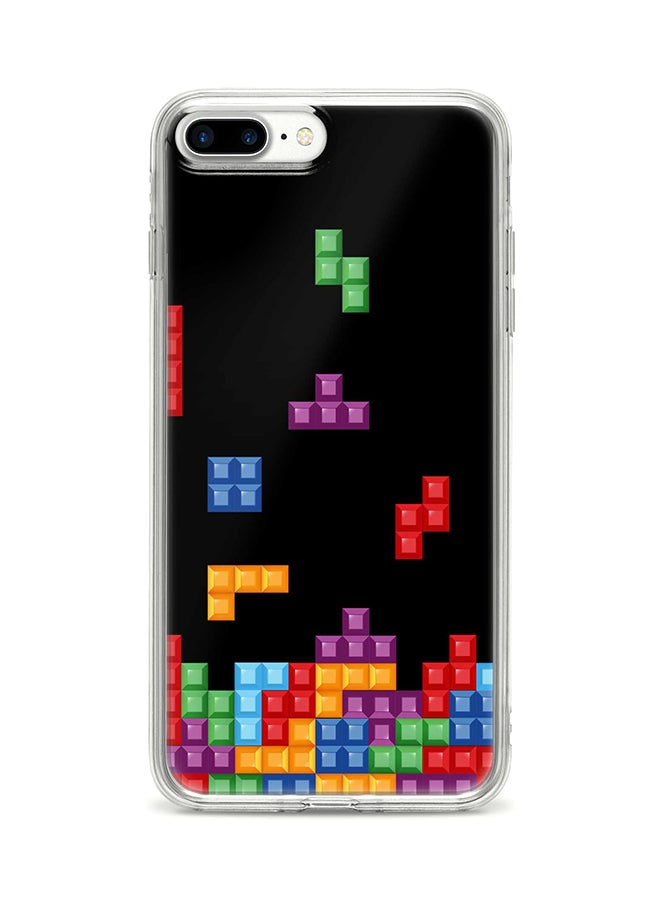 Protective Case Cover For Apple iPhone 8 Plus Tetris (Black) Full Print