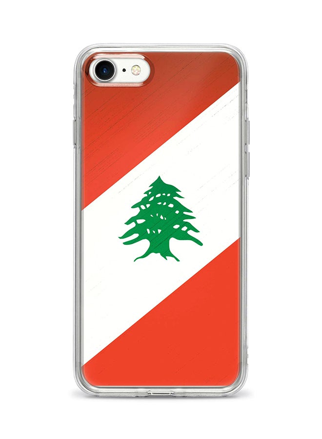 Protective Case Cover For Apple iPhone 8 Flag Of Lebanon Full Print