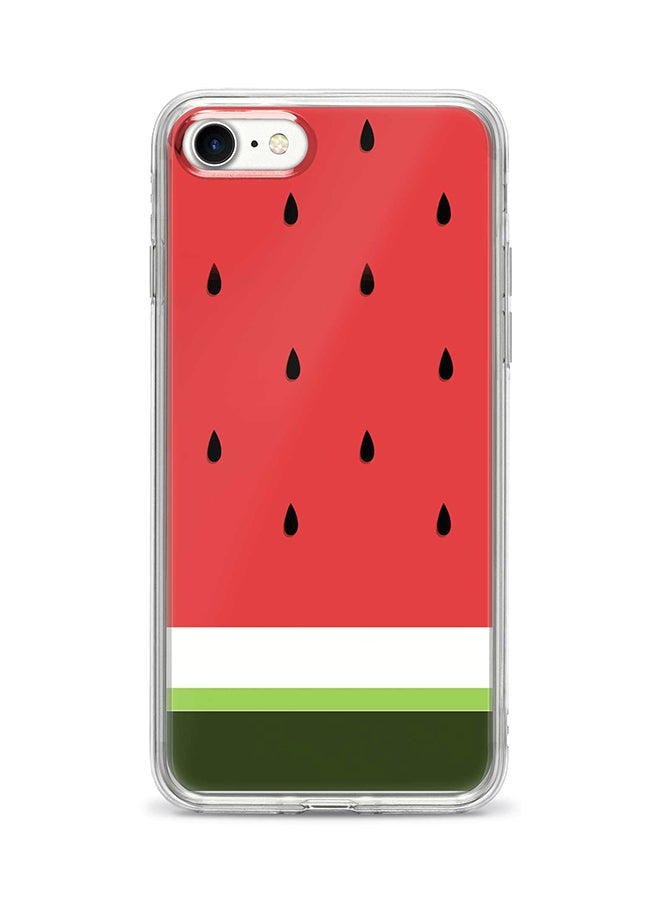 غطاء حماية واق لهاتف أبل آيفون 8 طبعة كاملة بتصميم بسيط على شكل بطيخ