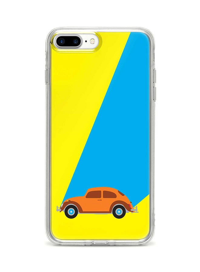 Protective Case Cover For Apple iPhone 8 Plus Retro Bug Yellow Full Print