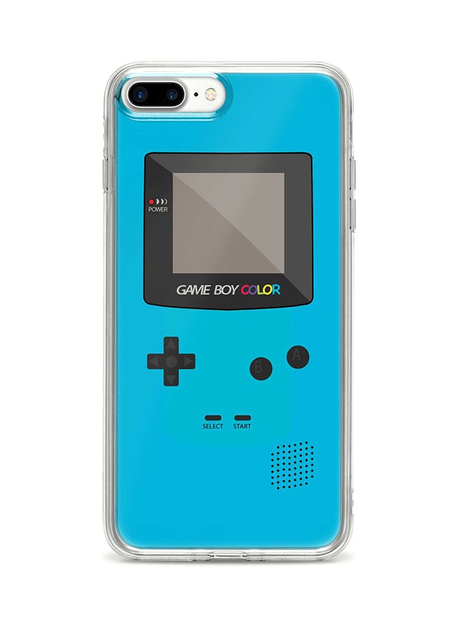 Protective Case Cover For Apple iPhone 8 Plus Gameboy Color - Blue Full Print