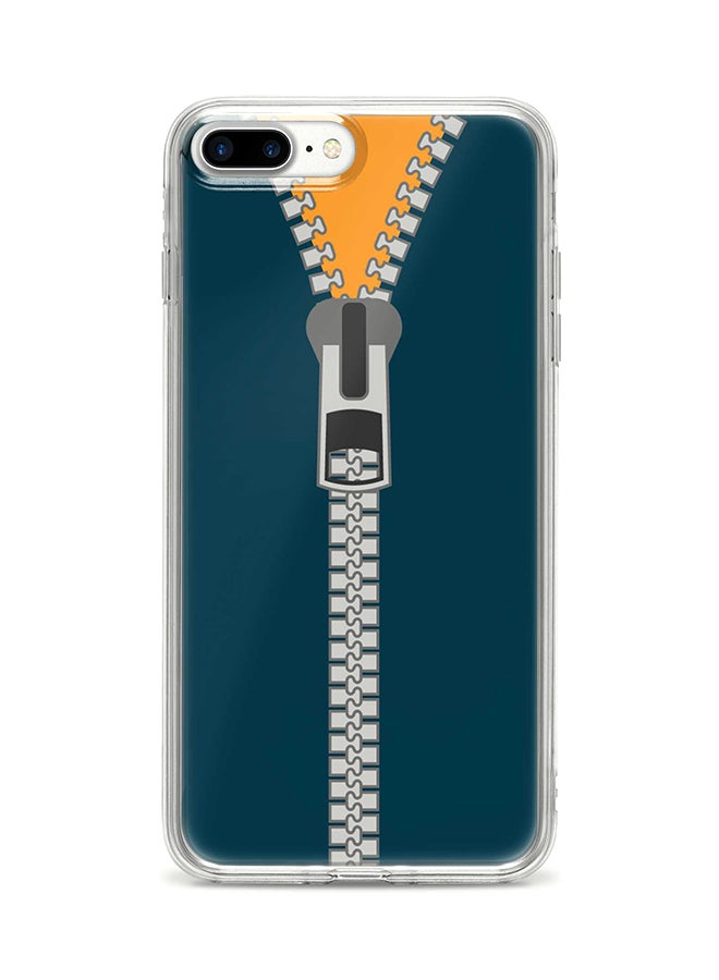 ستايلايزد غطاء حماية واق لهاتف أبل آيفون 8 بلس نمط مطبوع بنقشة السحاب