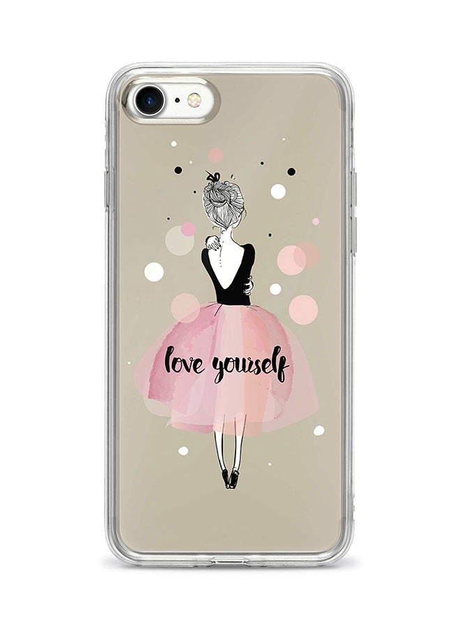 غطاء حماية واق لهاتف أبل آيفون 8 مطبوع بالكامل بعبارة "Love Yourself"