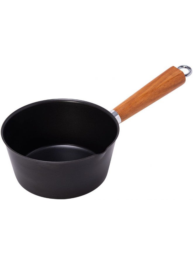 ALBERTO Sauce Pan With Glass Lid Black 16cm  - Image 2