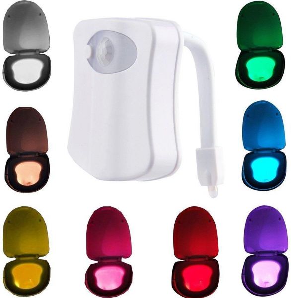 Colour Changing Motion Sensor Toilet Light Blue/Red/Green - Image 2
