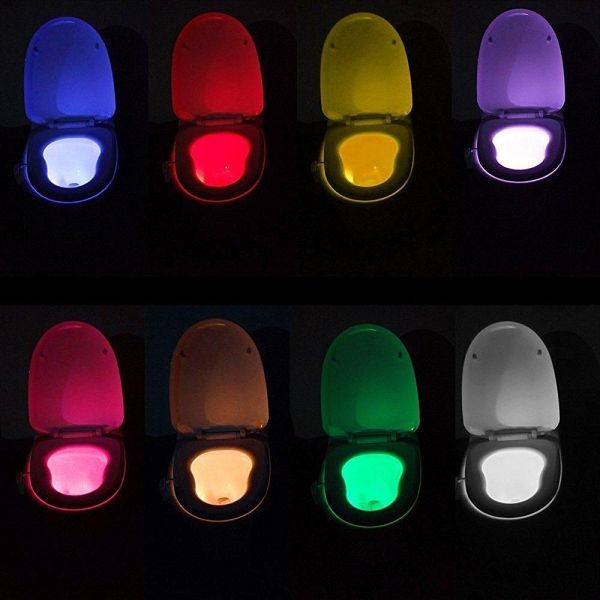 Colour Changing Motion Sensor Toilet Light Blue/Red/Green - Image 5