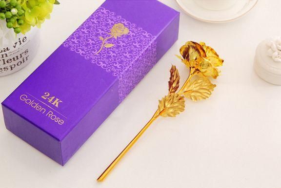 Generic - 24K Gold Plated Rose Flower With Gift Box Gold - Image 1