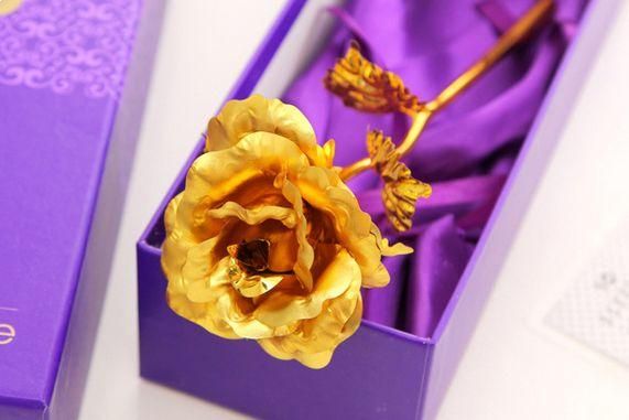 Generic - 24K Gold Plated Rose Flower With Gift Box Gold - Image 1