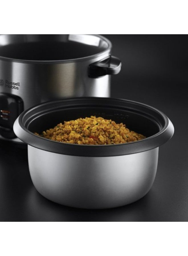 راسيل هوبز وعاء غير لاصق لطهي الأرز سعة 1.8 لتر 1.8 L 700.0 W 19750-56 أسود/فضي  - Image 4