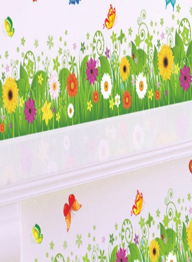 Amaonm - Removable Beautiful Green Sunflower Wall Sticker - Image 1