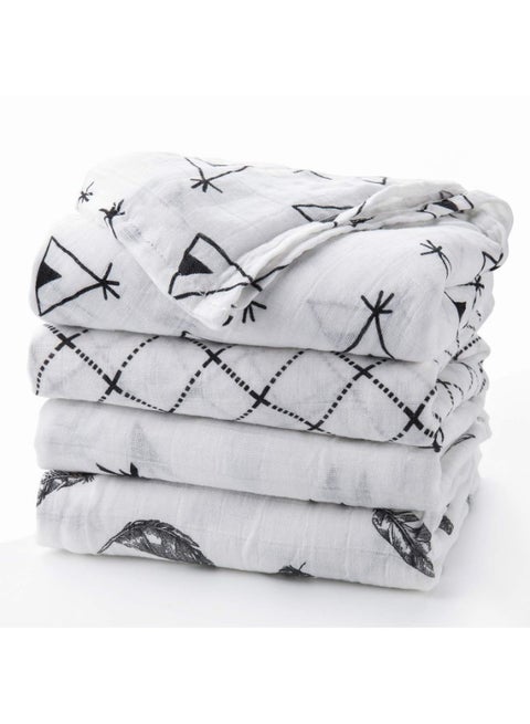 4-Piece Soft Swaddle Blanket Set