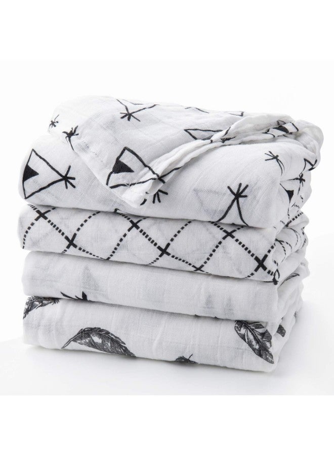 4-Piece Soft Swaddle Blanket Set