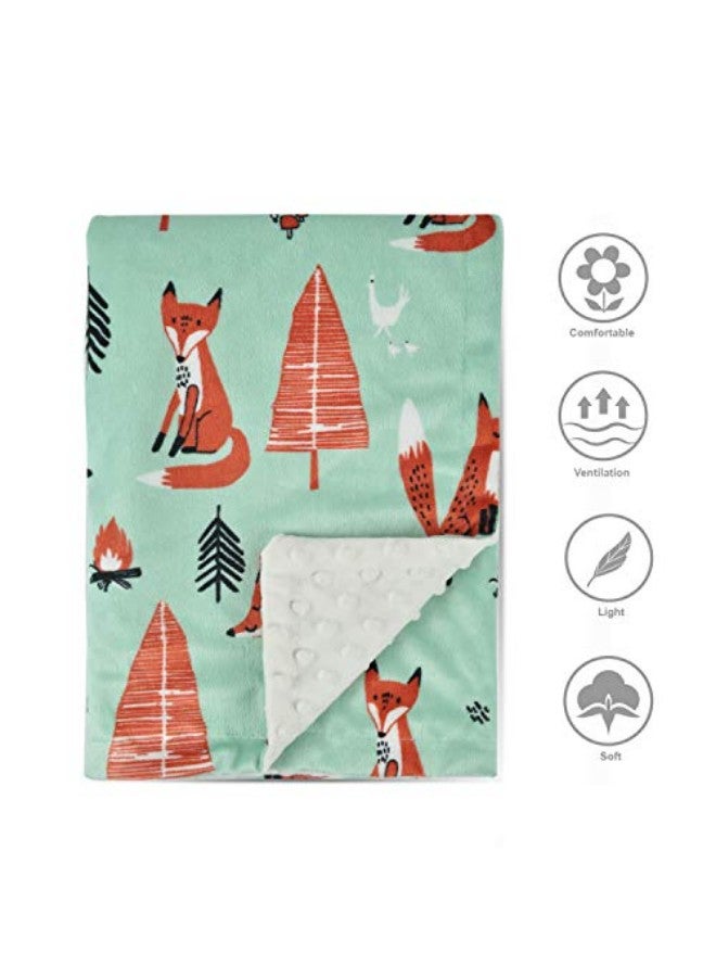 BORITAR Printed Soft Minky Double Layer Dotted Blanket - Image 1