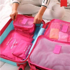 Generic 6-Piece Set Travel Storage Bag Set Pink  - Image 2