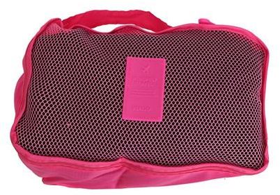 6-Piece Set Travel Storage Bag Set Pink  - Image 3