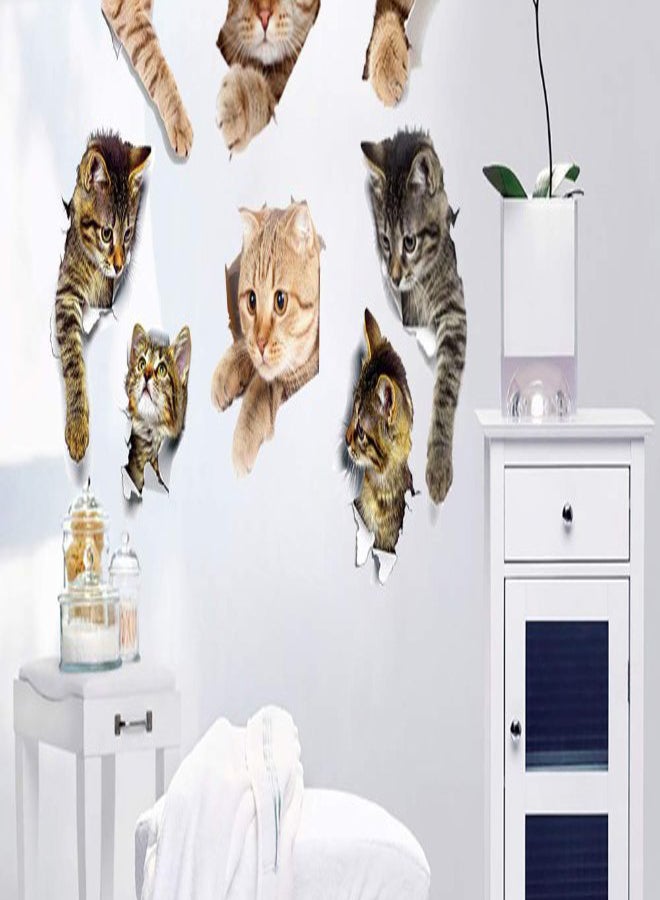 TTSAM 3D Removable Cartoon Animal Cats Wall Stickers - Image 1