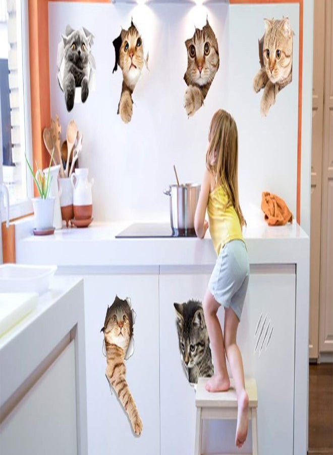 TTSAM 3D Removable Cartoon Animal Cats Wall Stickers - Image 3