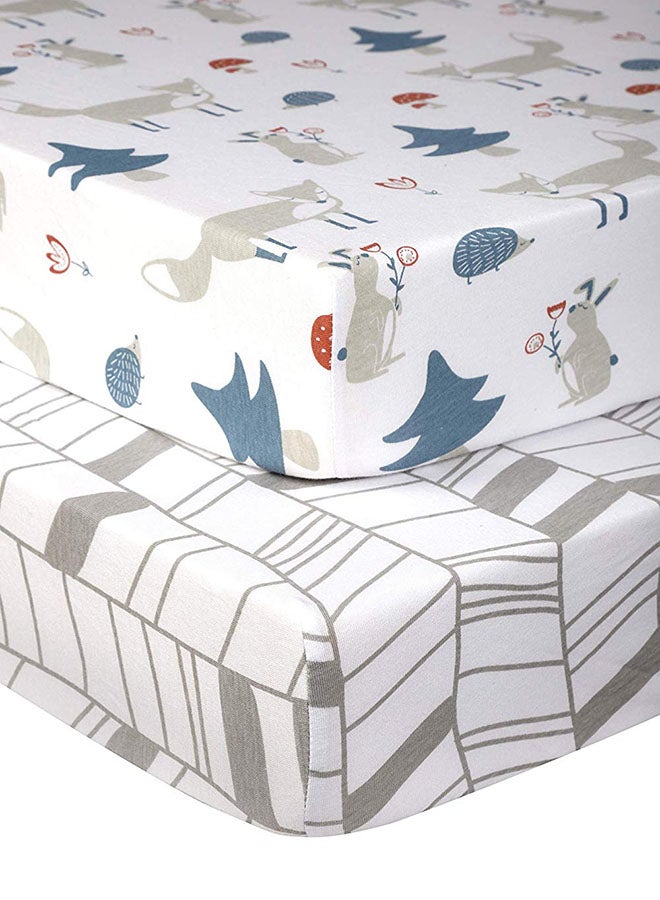 Pickle & Pumpkin Pack Of 2 Crib Sheets - Image 1