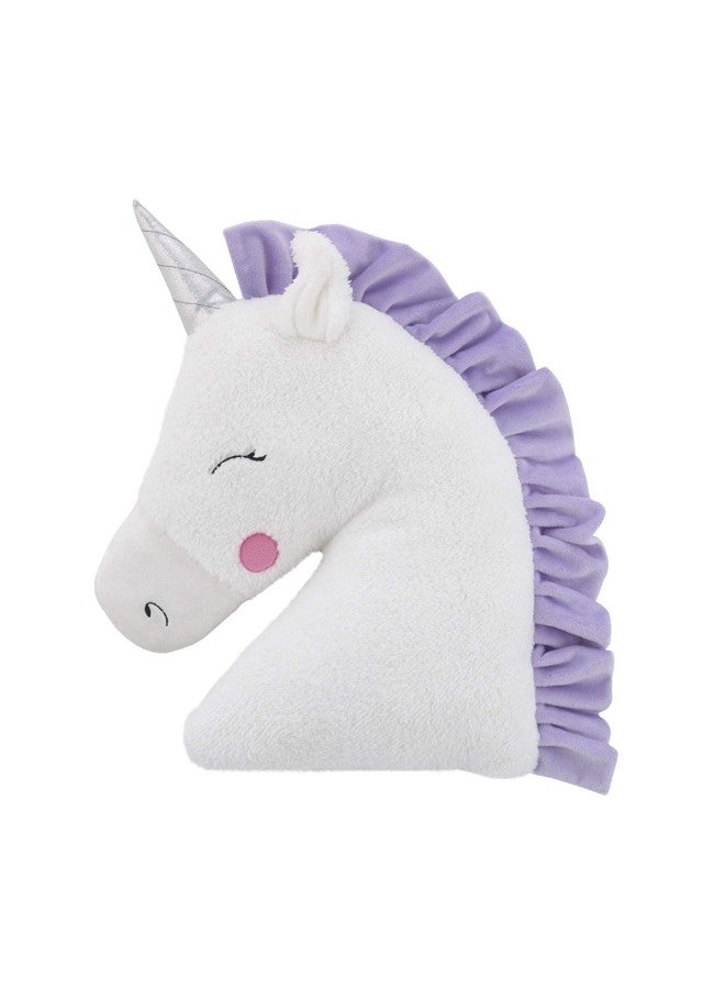 NoJo Unicorn Shaped Plush Sherpa Decorative Pillow - Image 2