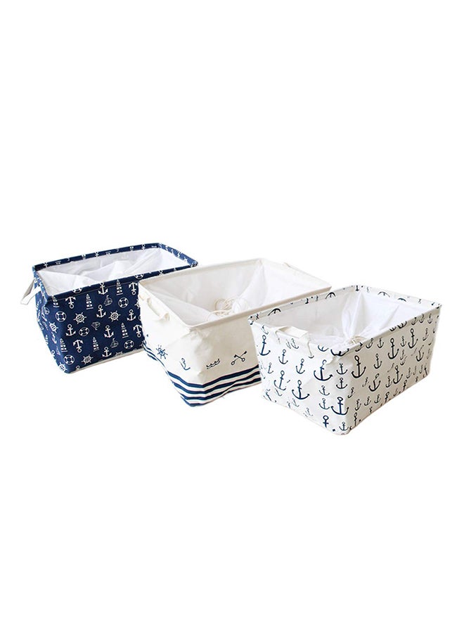 Orino Pack Of 3 Nautical Storage Baskets