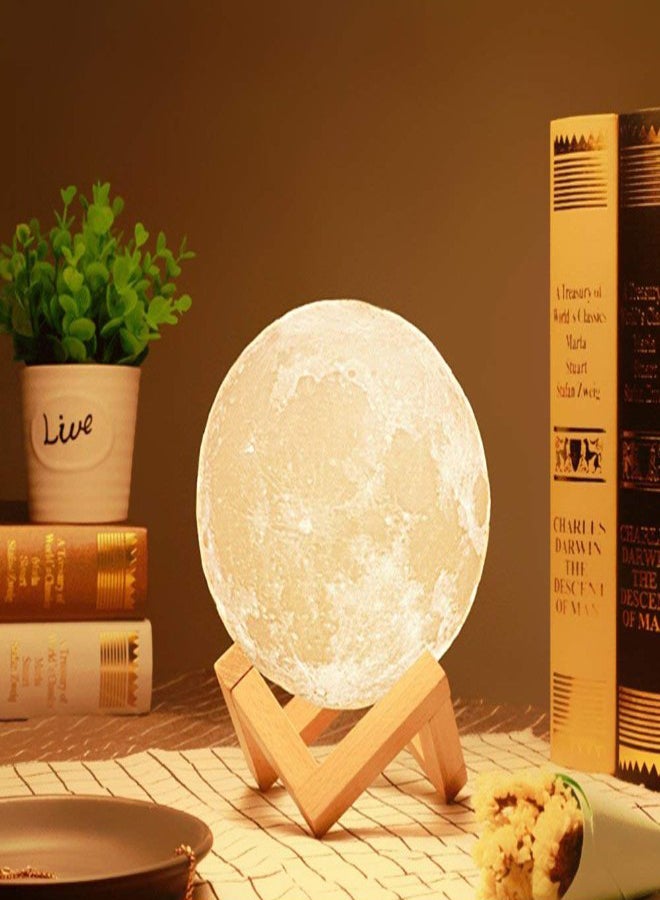 16 Colors 3D Printing Moon LED Light Multicolour 5.9inch  - Image 2