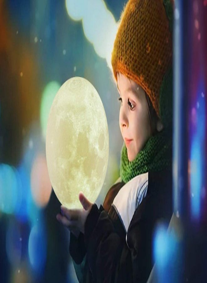 16 Colors 3D Printing Moon LED Light Multicolour 5.9inch  - Image 3