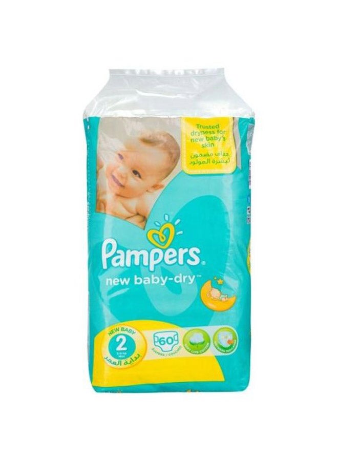 Pampers New Baby-Dry Diapers, Size 2, 60 Count 