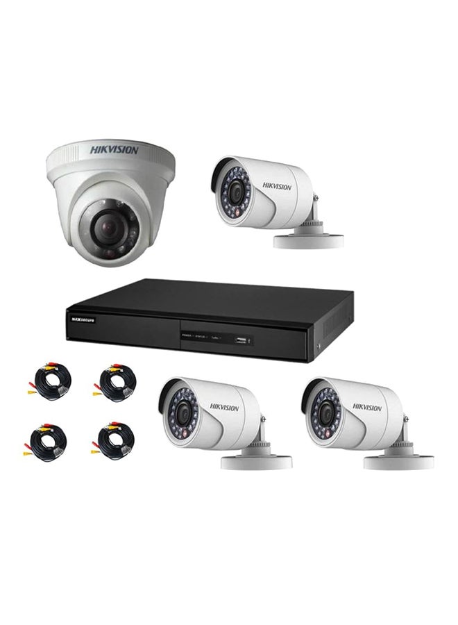 HIKVISION 4-Channel Turbo HD DVR Surveillance Camera Kit 