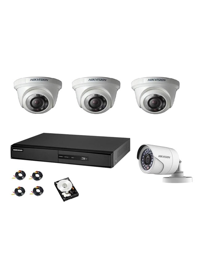 HIKVISION 4-Channel Turbo HD DVR Surveillance Camera Kit 