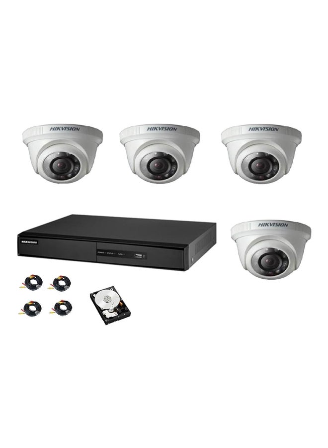 HIKVISION 4-Channel Turbo HD DVR Surveillance Camera Kit 