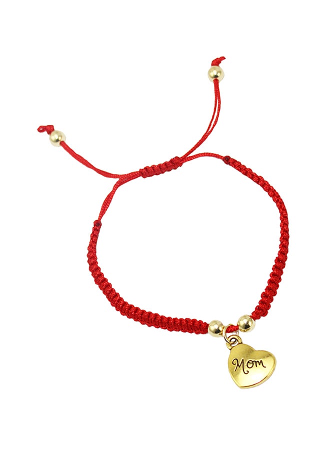 Mom Heart Pattern Charm Bracelet