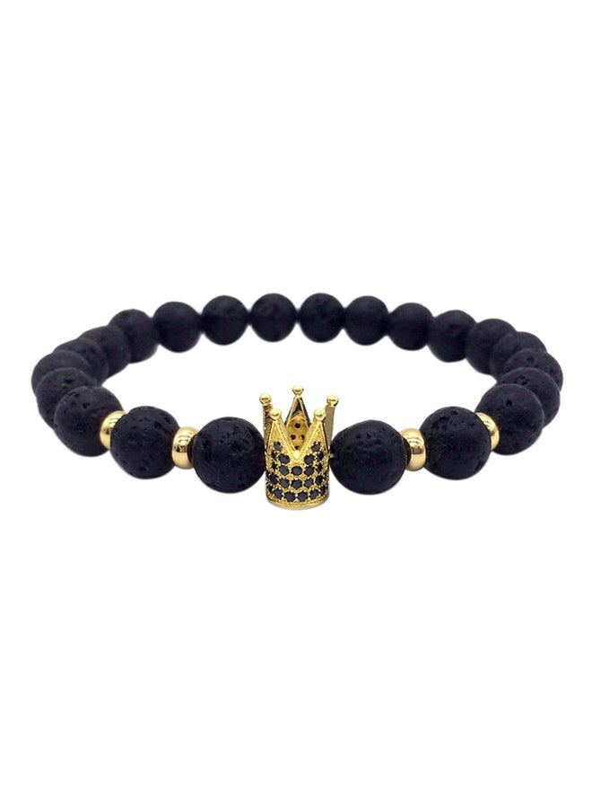Crown Pendant Beaded Bracelet