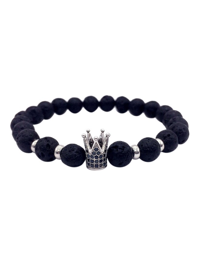 Crown Pendant Beaded Bracelet