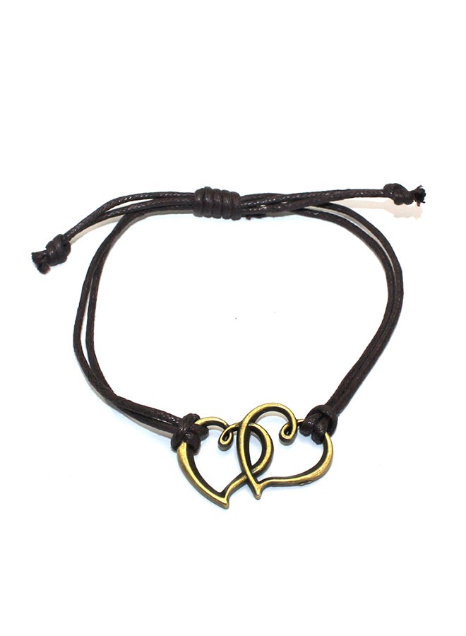 سوار مجدول مزين بأشكال قلوب