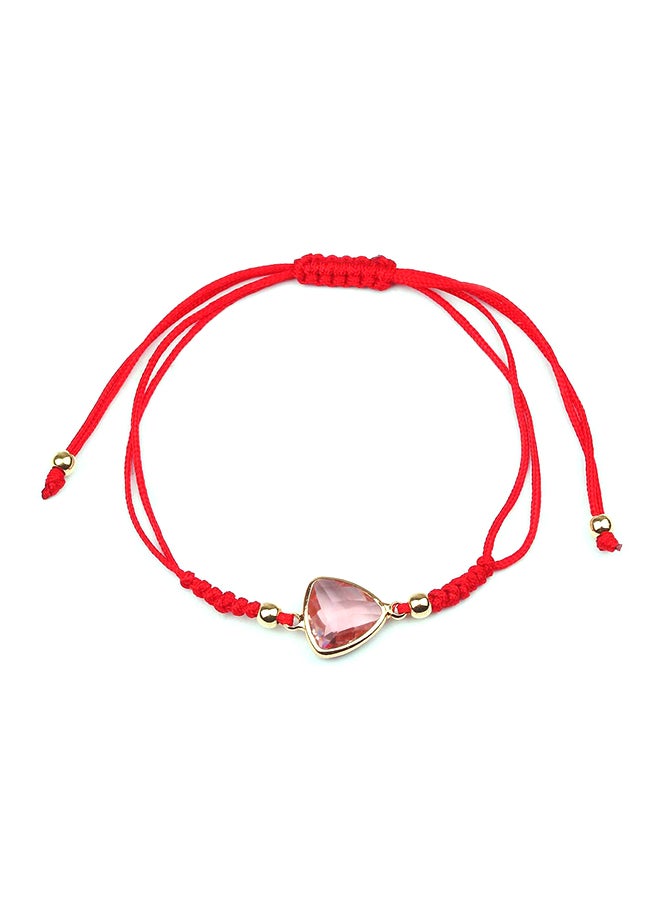 Unique Accent Triangle Pendant Thread Bracelet