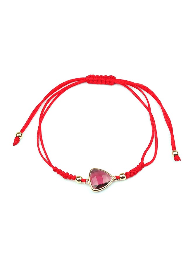 Unique Accent Triangle Pendant Thread Bracelet