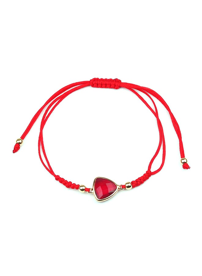 Unique Accent Triangle Pendant Thread Bracelet