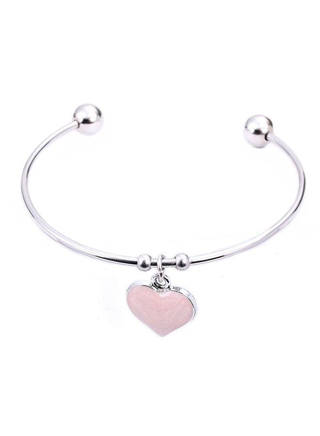 Sharpdo - Heart Pattern Charm Cuff Bracelet - Image 1