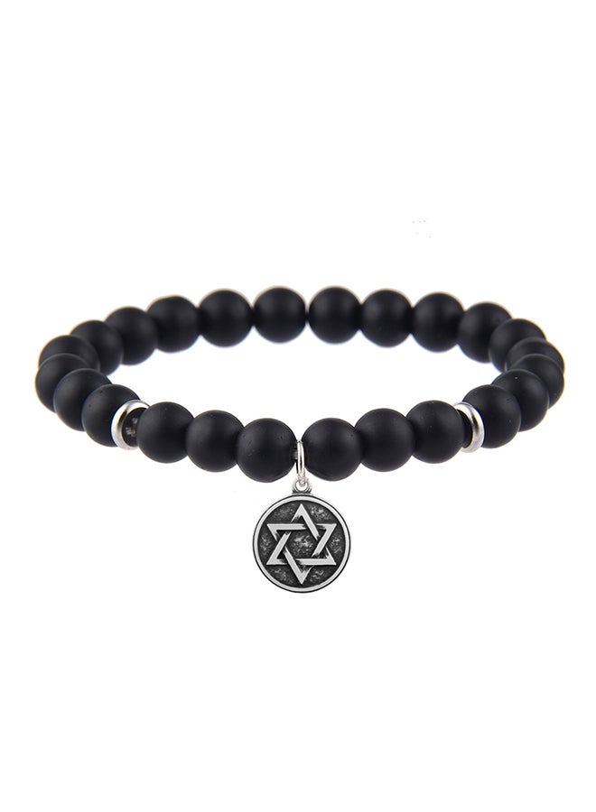 Round Design Charm Beaded Bracelet