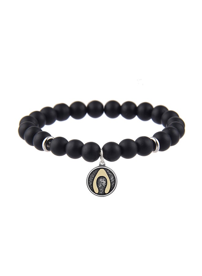 Sharpdo Round Design Charm Beaded Bracelet