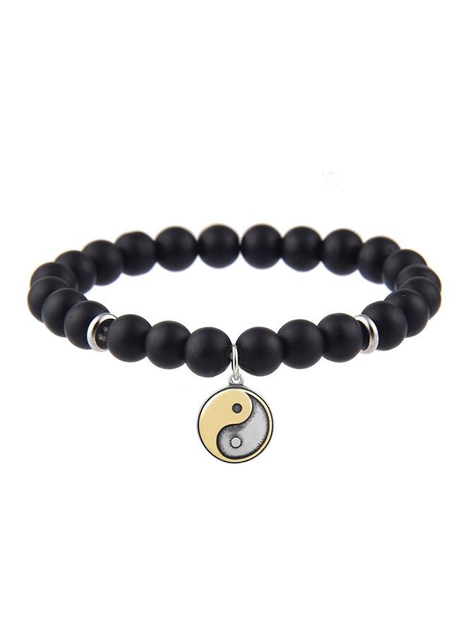 Round Design Charm Beaded Bracelet