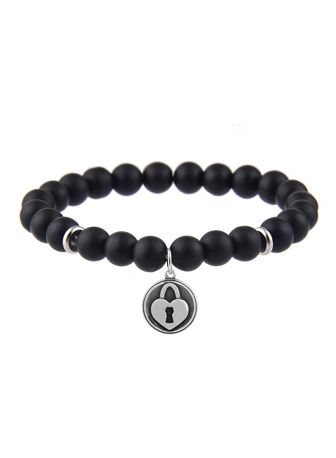 Sharpdo Round Design Charm Beaded Bracelet