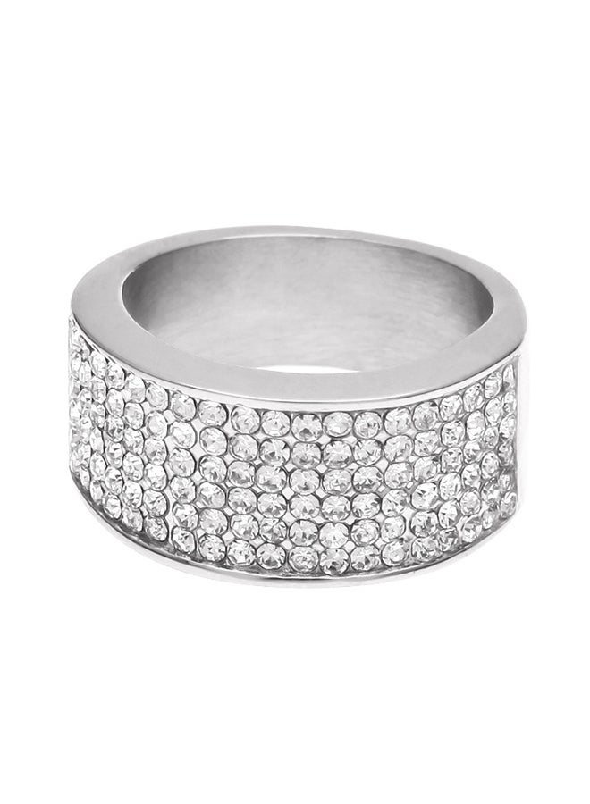 Sharpdo acc Platium Stone Studded Ring